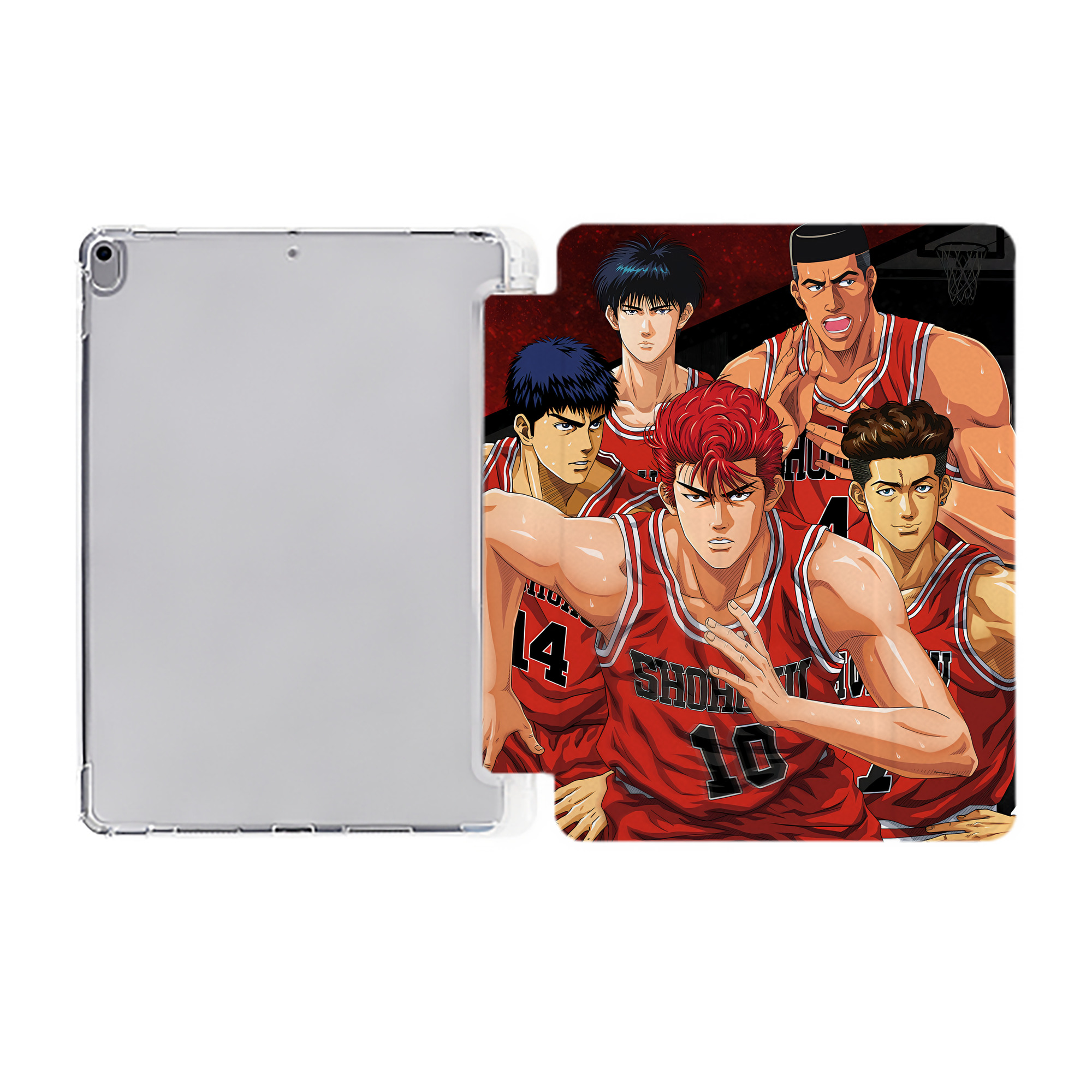 （画像用） SLAM DUNK／スラムダンク IPad ケース ペン収納付き 三つ折りスタンド PUレザー×シリコン 対応機種9.5/10.5/10.9インチ